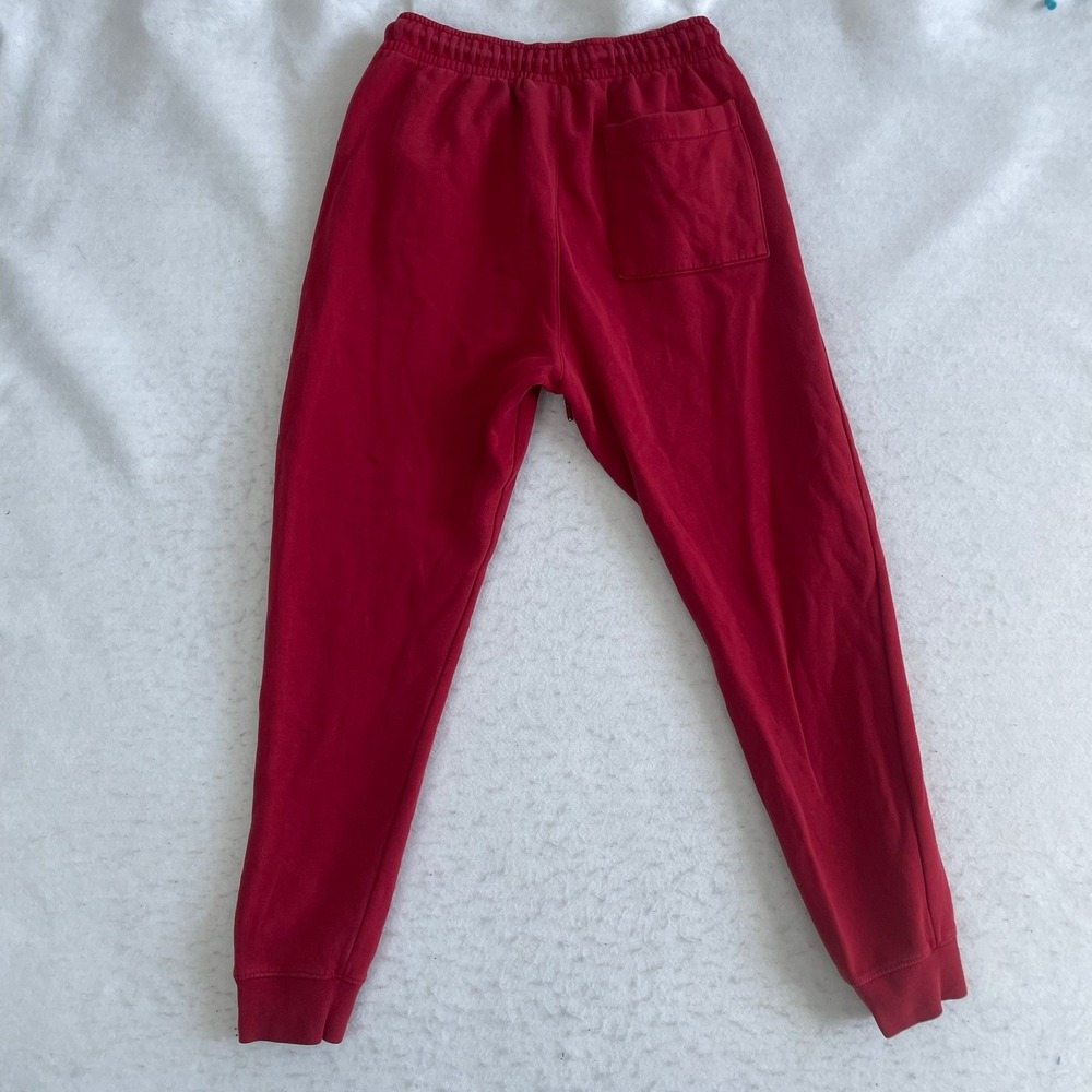 Jordan Sweatpants Mens Small Red Fleece Joggers Jumpman Logo Drawstring Waist - Picture 3 of 6
